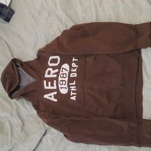 Aeropostale Aero Brown Hoodie Sweatshirt